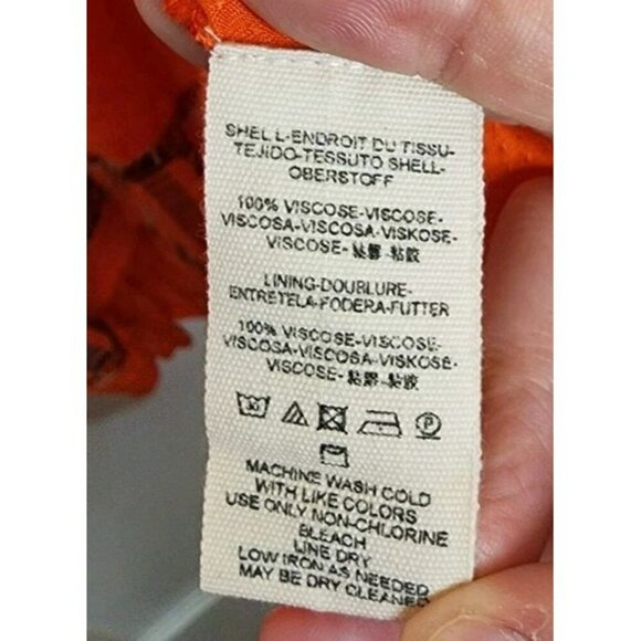 Size Small Free People Greenpoint Orange Boho Mini Dress - Picture 6 of 7